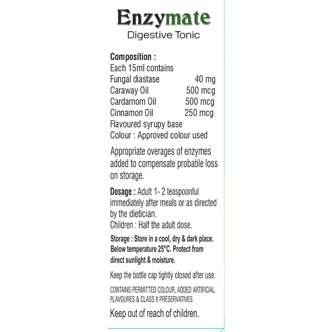 Enzymate - Digestive Syrup, Pharmamate