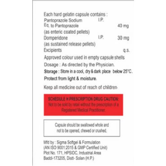 Pantamate DSR - Pantoprazol Coated & Domparidone Sustained Release Capsule, Pharmamate